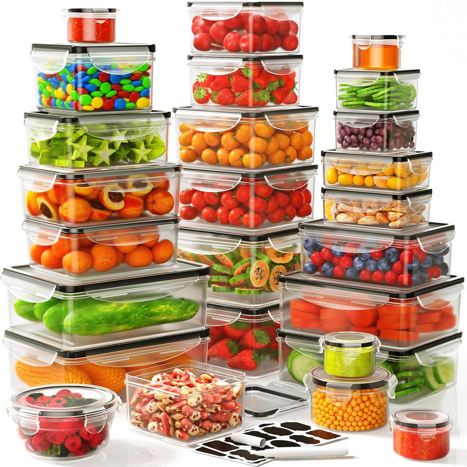 Meal Prep Kitchen - Zestaw 40 sztuk szczelnych pojemników do